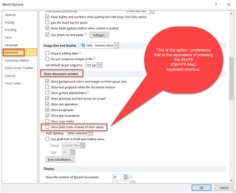 xxxx xxxx|List of field codes in Word